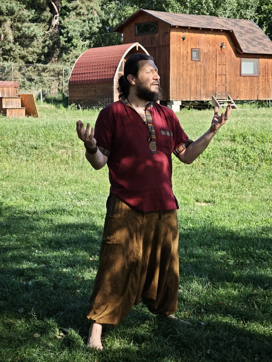 Facilitator vorbind grupului